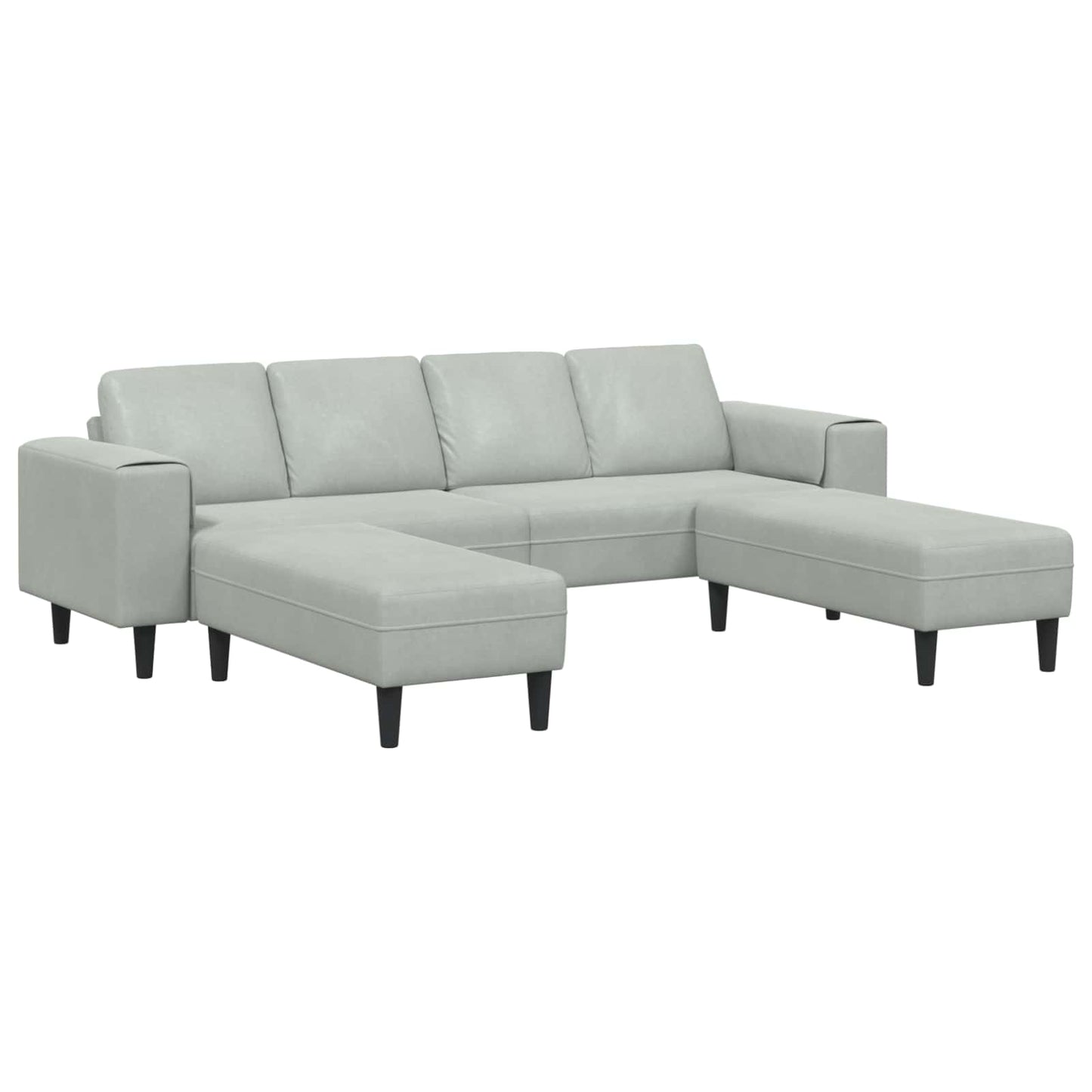vidaXL Καναπές σαλονιού 3 pcs Ανοιχτό γκρι 250 x 188 x 76 εκ.