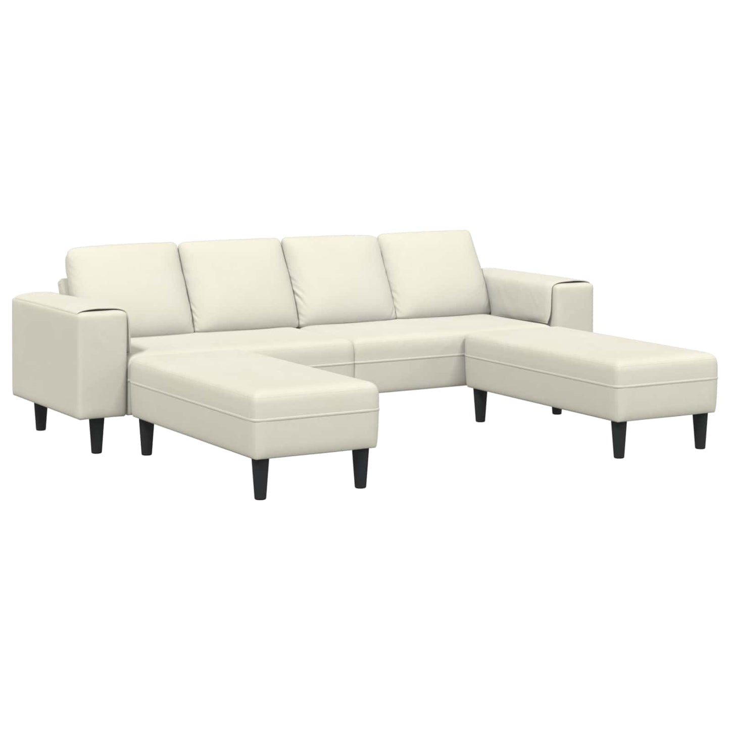 vidaXL Καναπές σαλονιού 3 pcs Κρεμ 250 x 188 x 76 εκ.
