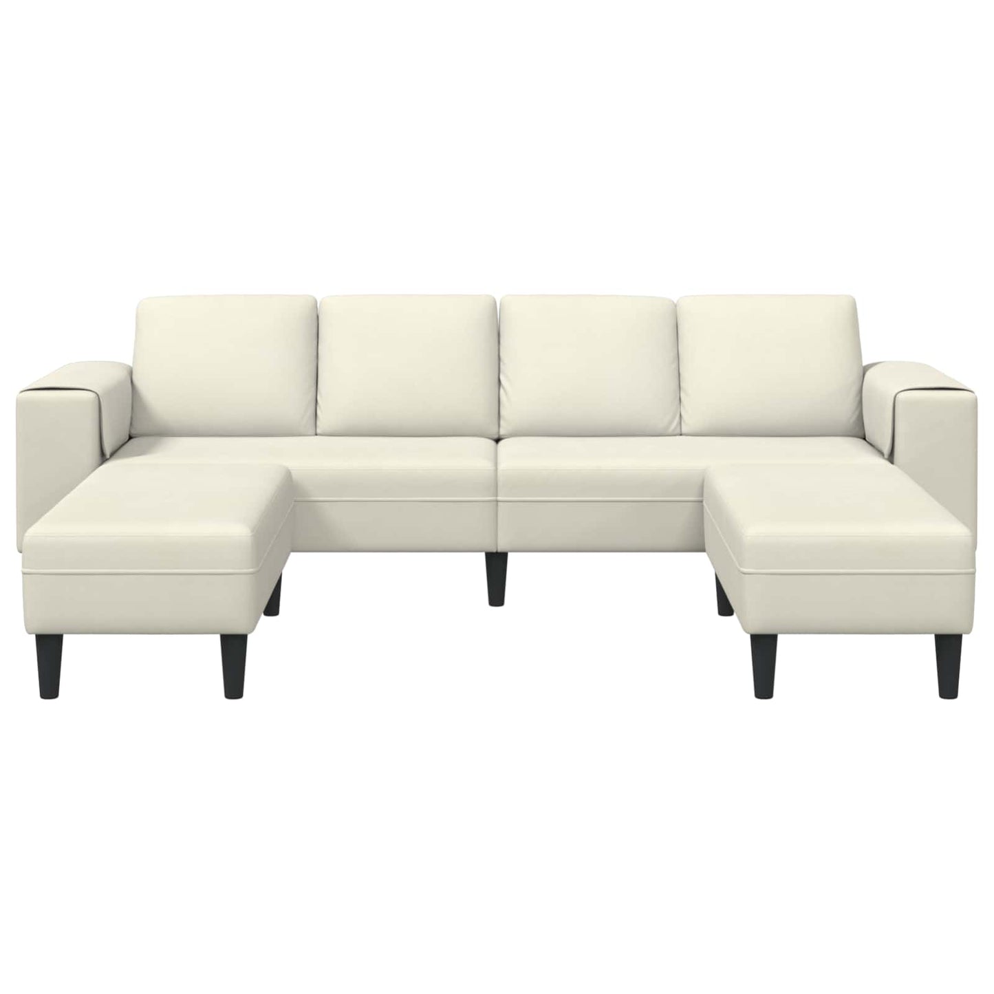 vidaXL Καναπές σαλονιού 3 pcs Κρεμ 250 x 188 x 76 εκ.