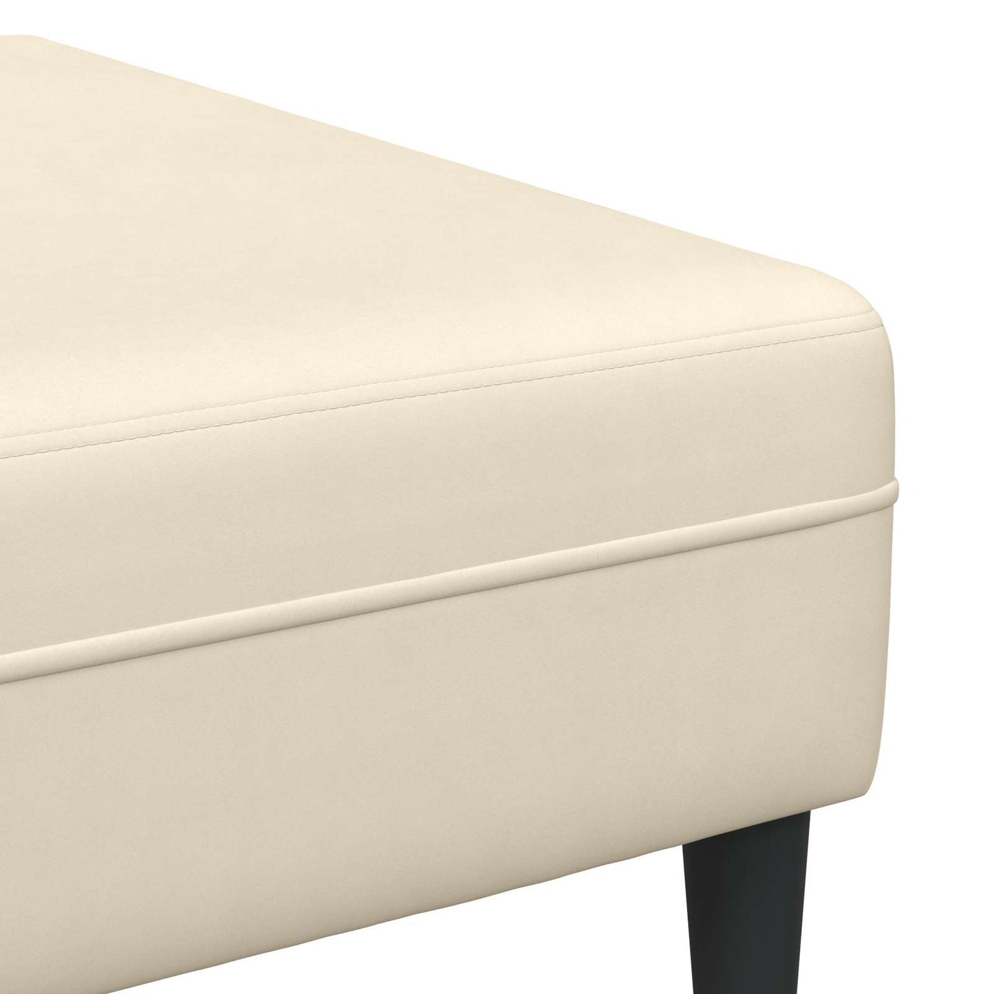 vidaXL Καναπές Κρεμ 250 x 188 x 76 εκ. Υφασμάτινο Κορντουρά