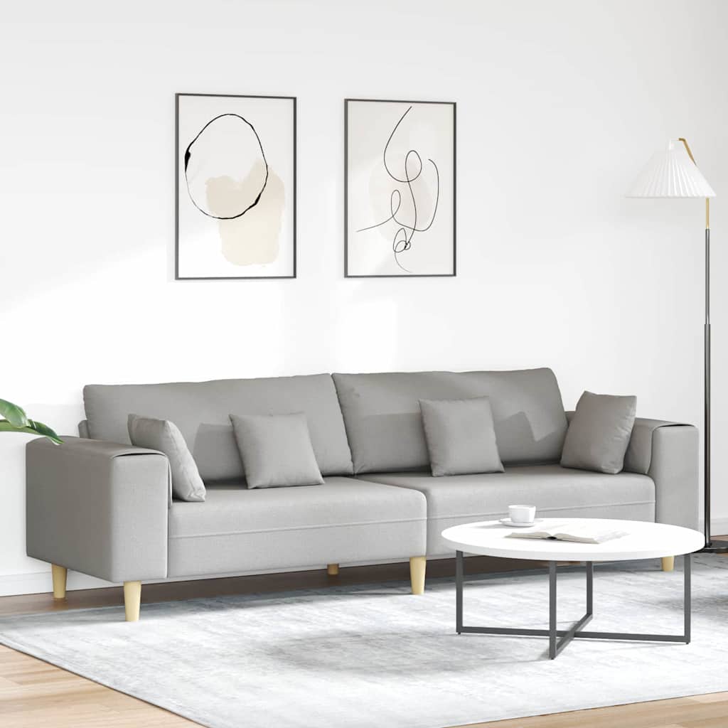 vidaXL Καναπές Σκίουρος Γκρί 250 x 77 x 76 εκ. ύφασμα