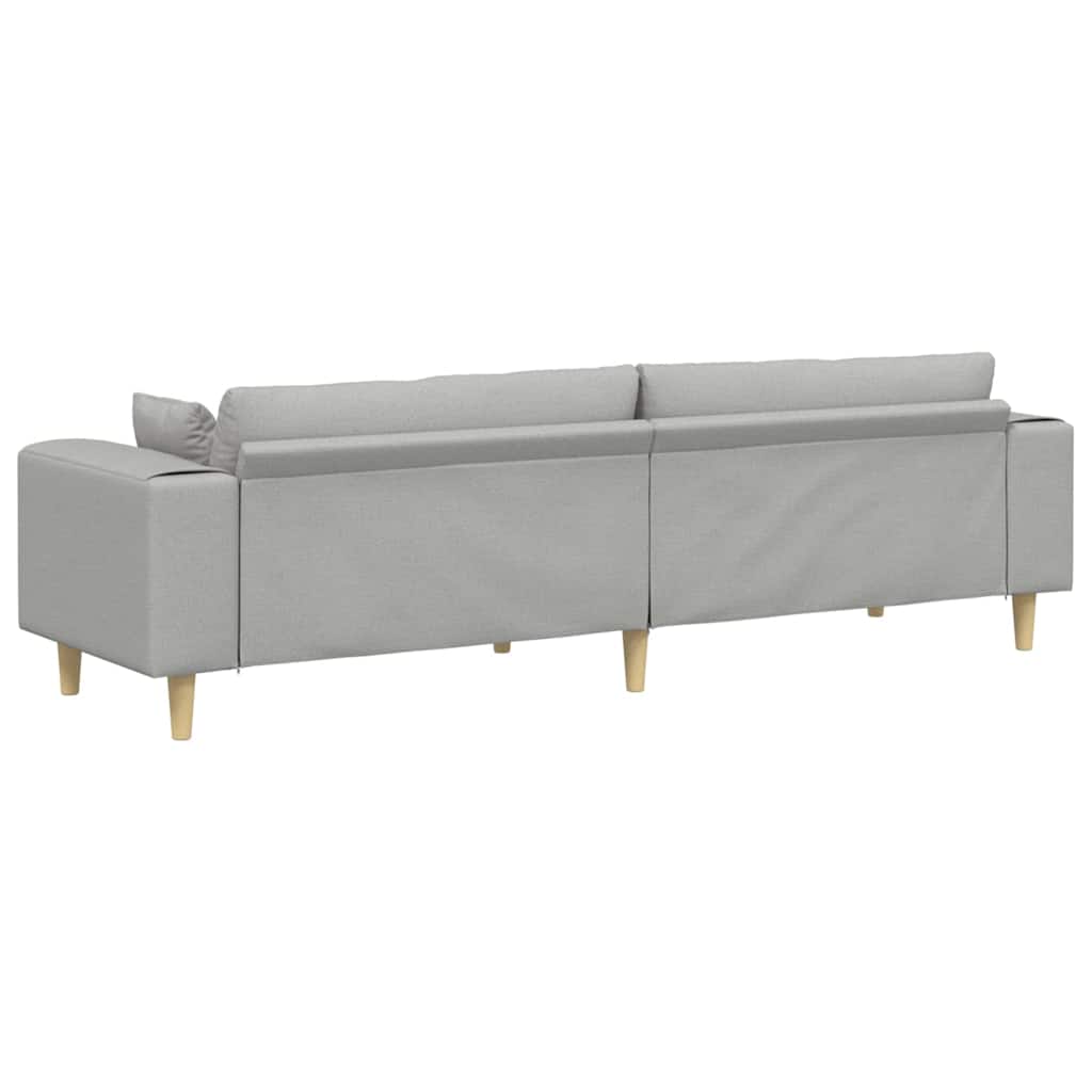 vidaXL Καναπές Σκίουρος Γκρί 250 x 77 x 76 εκ. ύφασμα