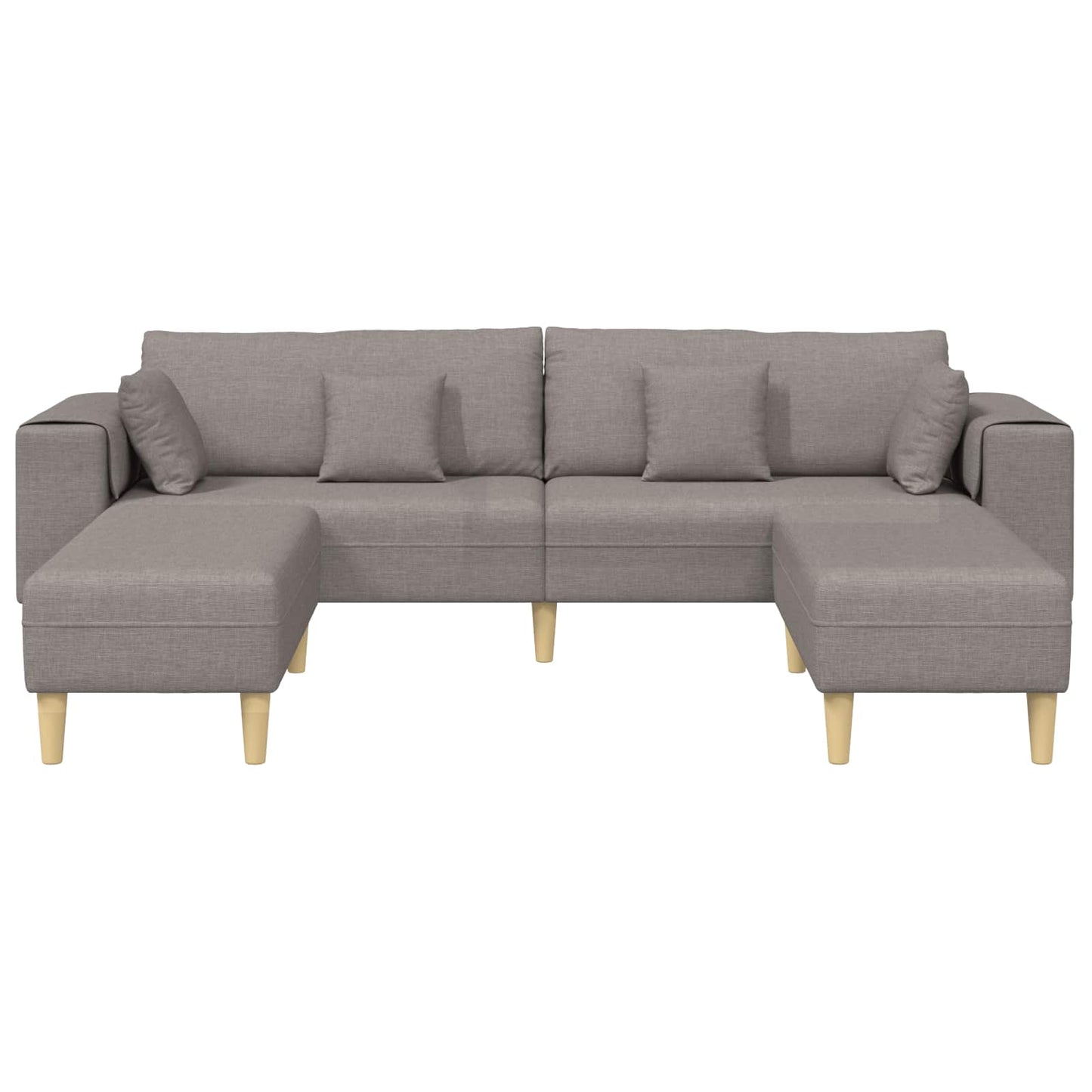 vidaXL Καναπές με μαξιλάρι 3 pcs Taupe ύφασμα