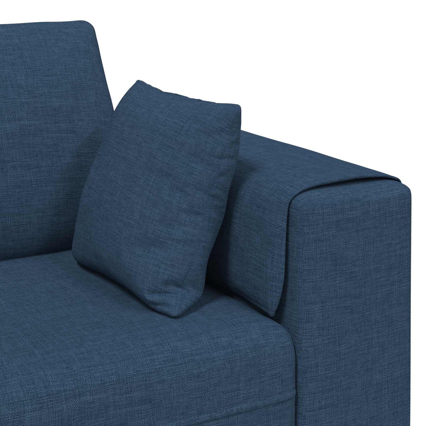 vidaXL Καναπές με μαξιλάρι 3 pcs Μπλε ύφασμα