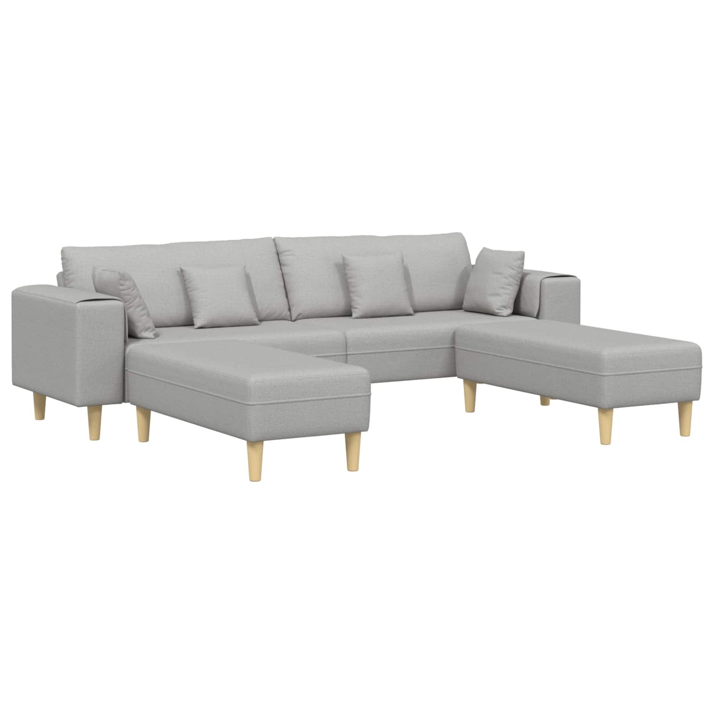 vidaXL Καναπές 3 pcs Σκίουρος Γκρί 250 x 188 x 76 εκ. ύφασμα