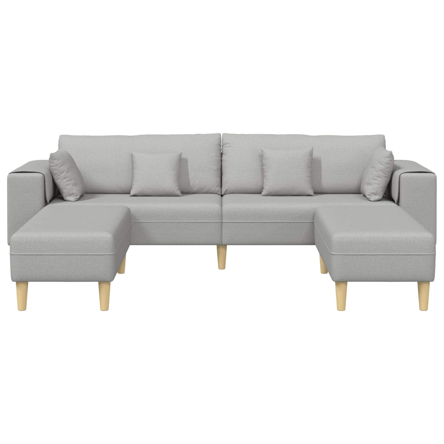 vidaXL Καναπές 3 pcs Σκίουρος Γκρί 250 x 188 x 76 εκ. ύφασμα