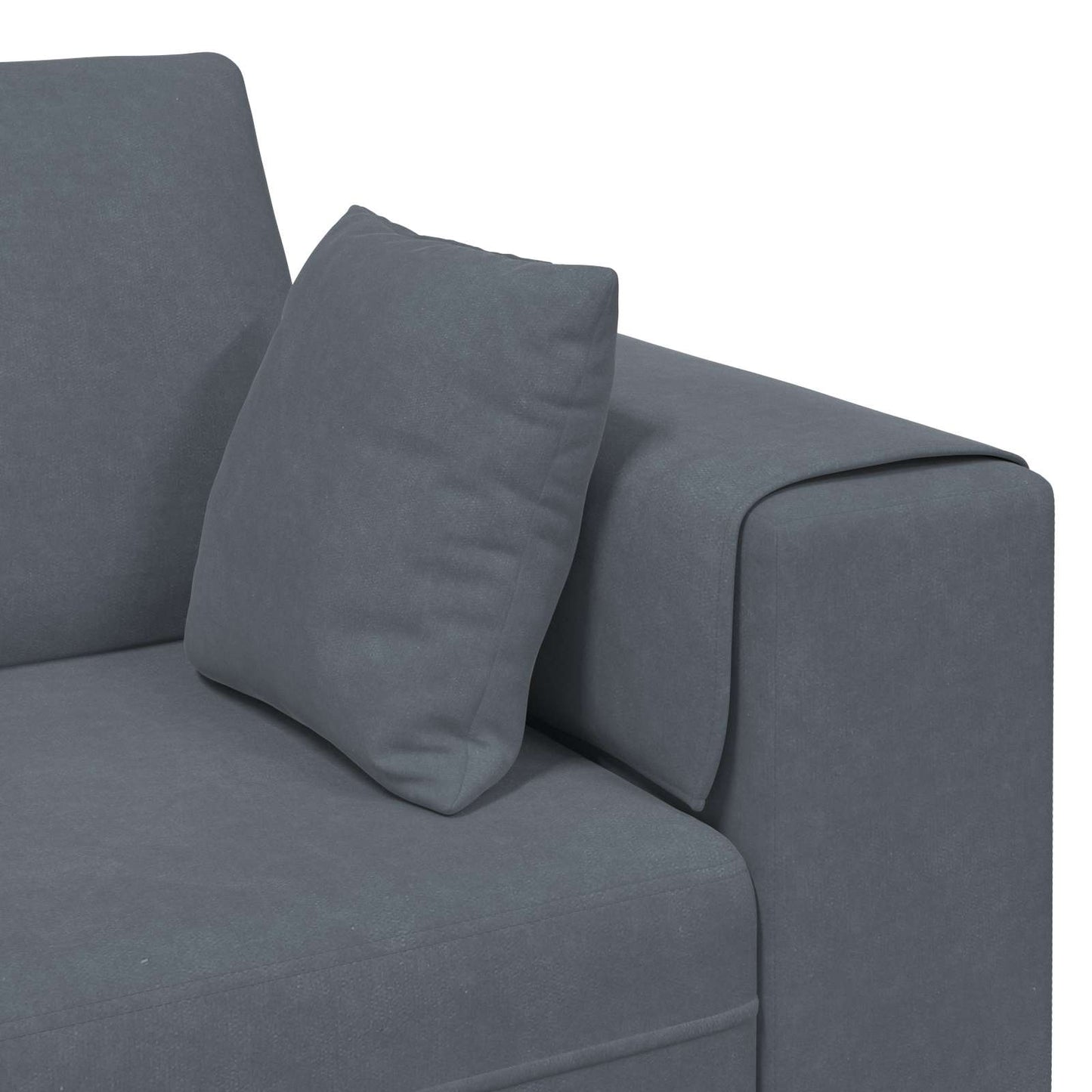 vidaXL Καναπές 3 pcs Σκούρο Γκρι 250 x 188 x 76 εκ. Βελούδο