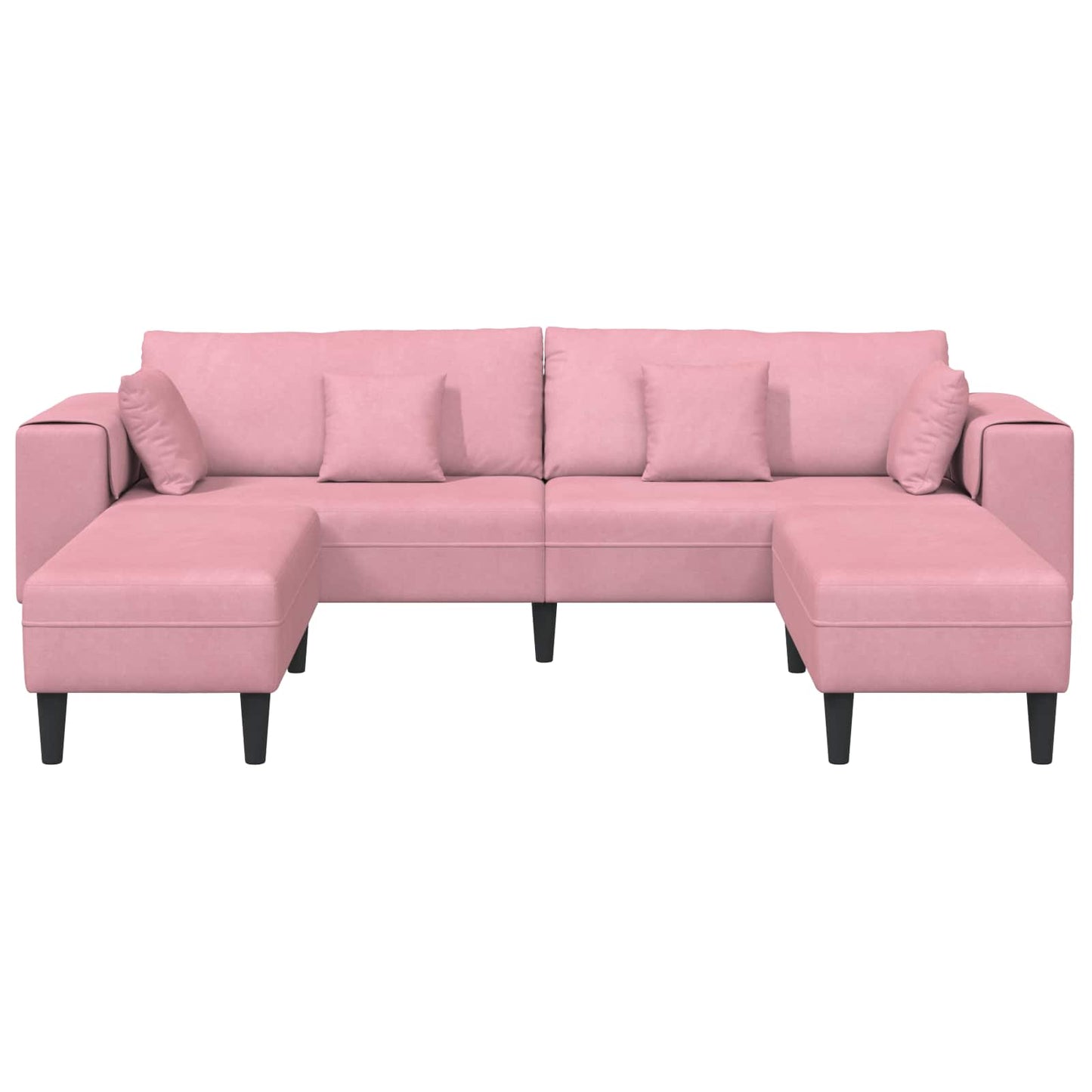 vidaXL Καναπές 3 pcs Ροζ 250 x 188 x 76 εκ. Βελούδο