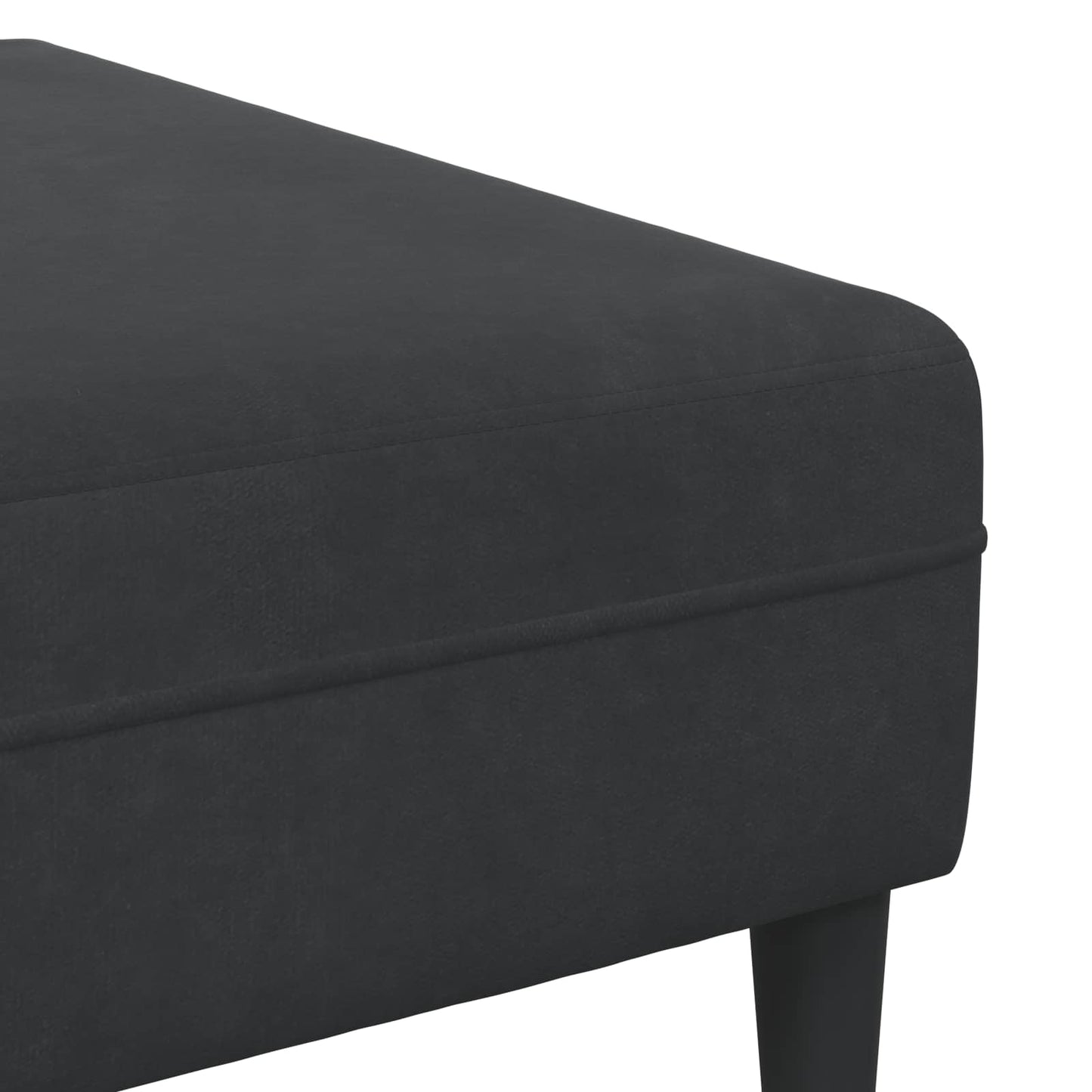 vidaXL Καναπές 3 pcs Μαύρο 250 x 188 x 76 εκ. Βελούδο