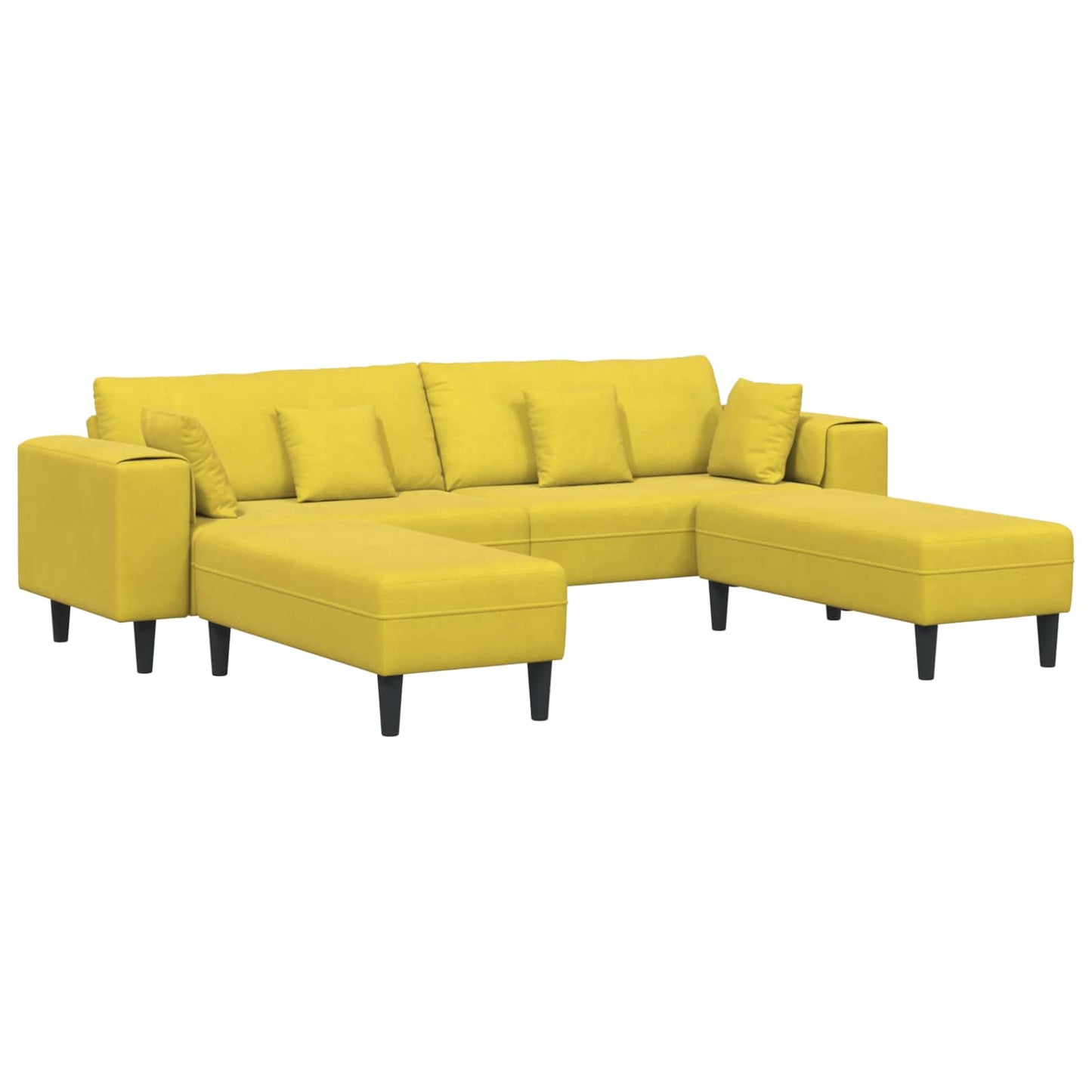 vidaXL Καναπές 3 pcs Κίτρινο 250 x 188 x 76 εκ. Βελούδο