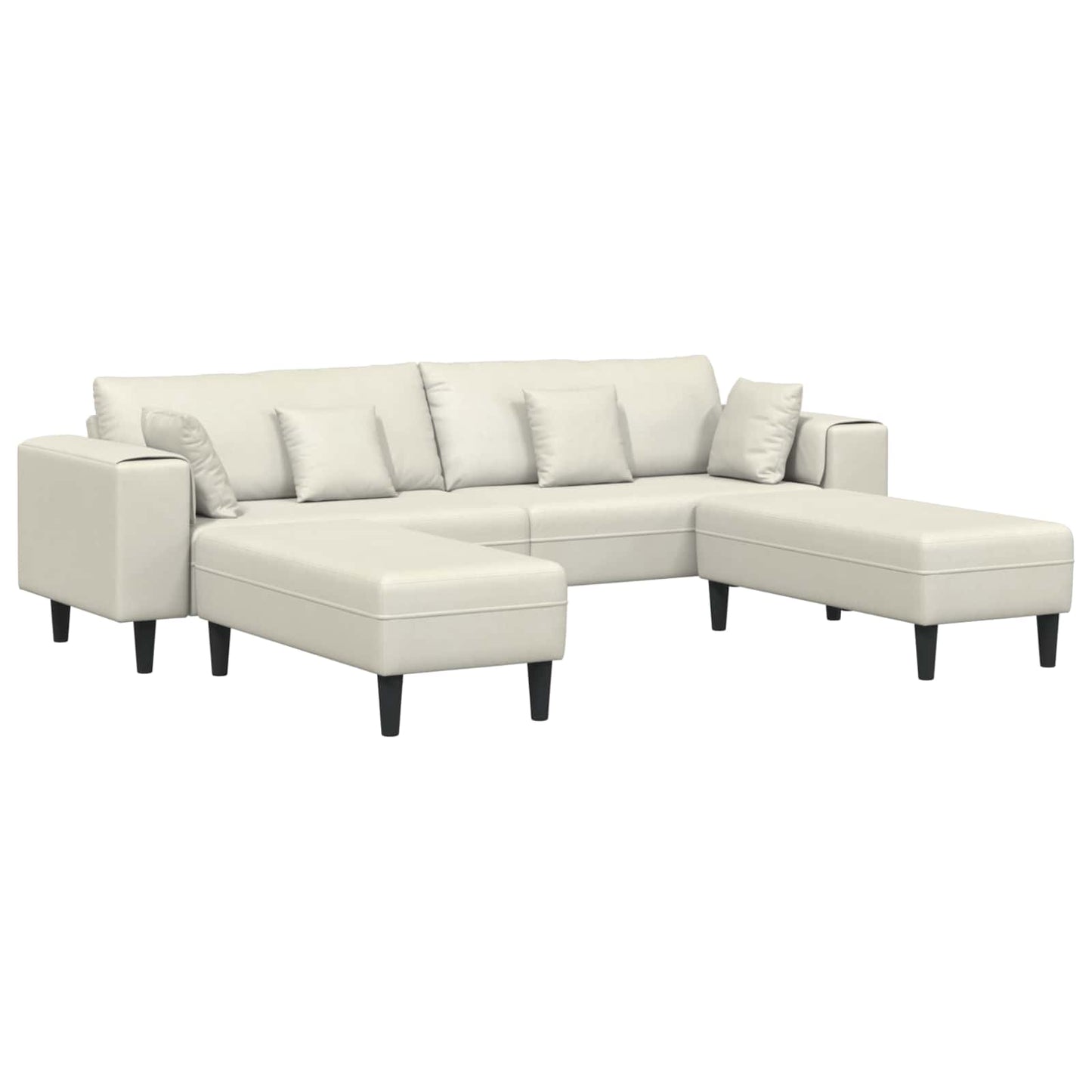 vidaXL Καναπές 3 pcs Κρεμ 250 x 188 x 76 εκ. Βελούδο