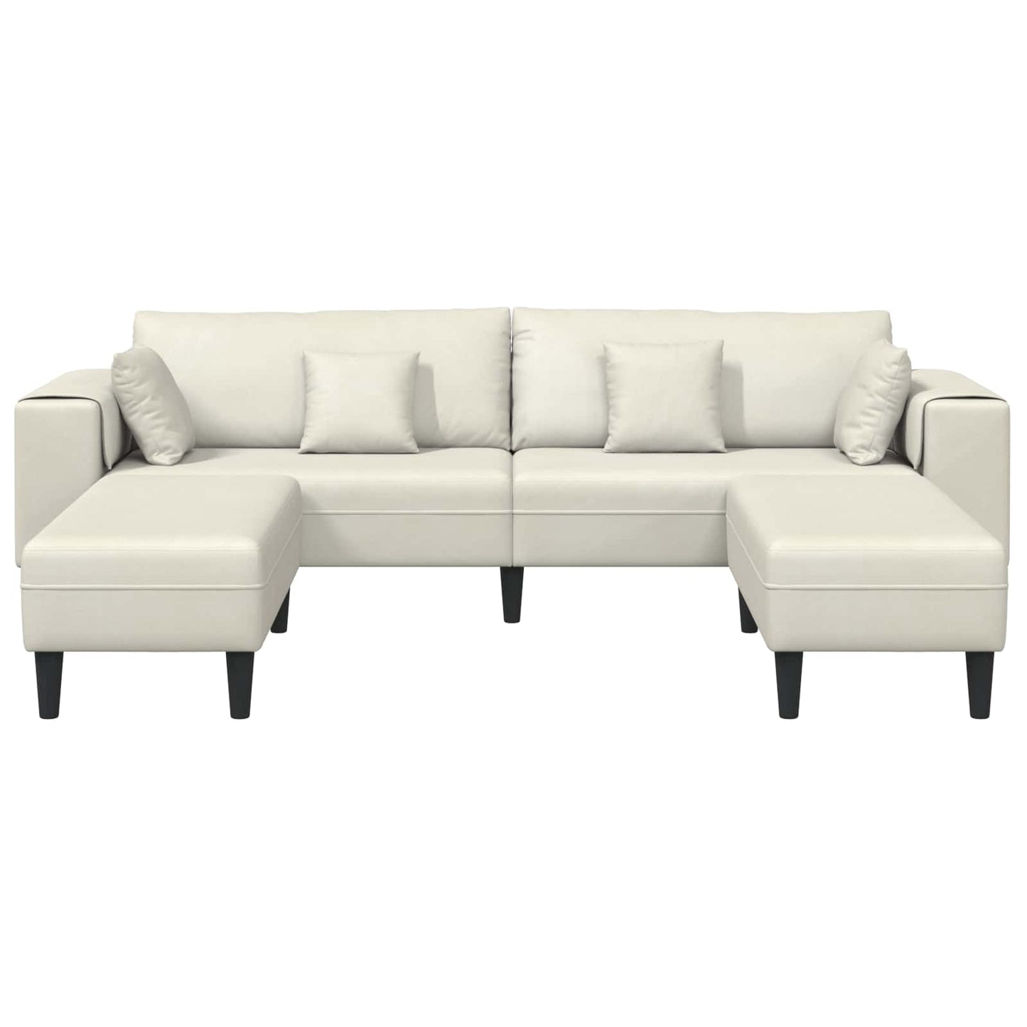 vidaXL Καναπές 3 pcs Κρεμ 250 x 188 x 76 εκ. Βελούδο