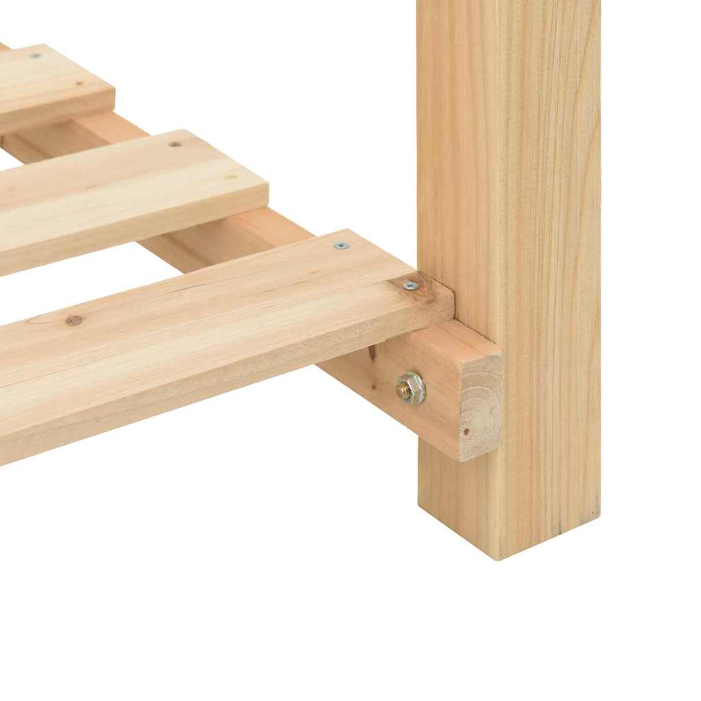 vidaXL Γλάστρα Κήπου Μπεζ 115 x 59 x 76.5 εκ Στερεό ξύλο έλατου