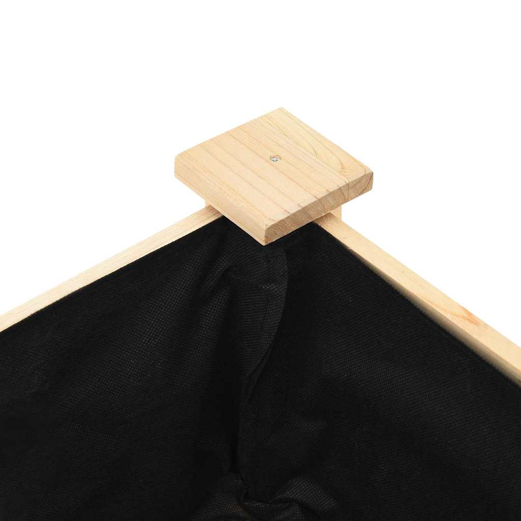 vidaXL Γλάστρα Κήπου Μπεζ 161 x 43 x 76.5 εκ Στερεό ξύλο έλατου