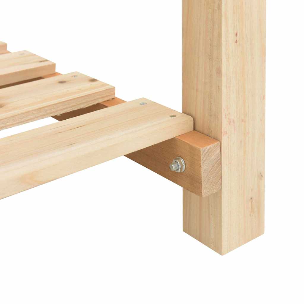 vidaXL Γλάστρα Κήπου Μπεζ 161 x 43 x 76.5 εκ Στερεό ξύλο έλατου