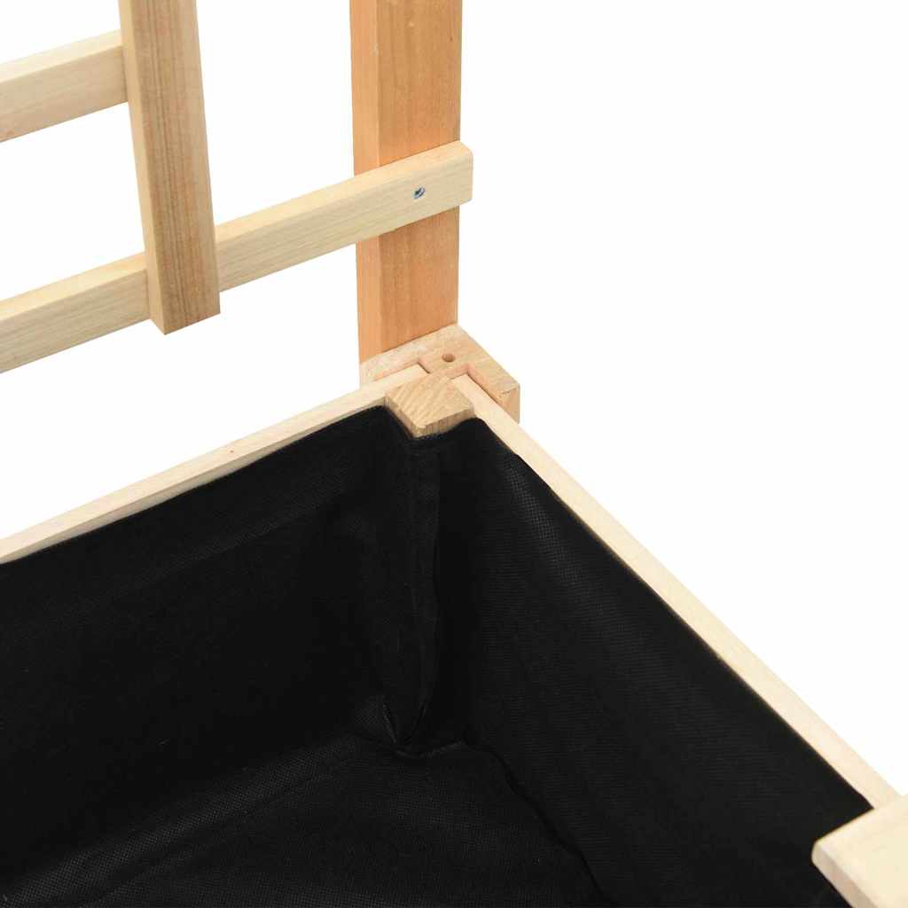 vidaXL Γλάστρα Κήπου με ράφι Μπεζ 71 x 38 x 152 εκ. Στερεό ξύλο έλατου