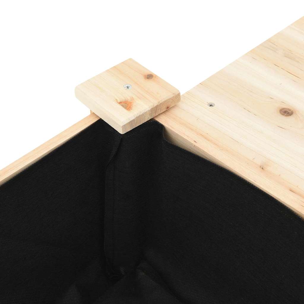 vidaXL Γλάστρα Κήπου Μπεζ 111 x 37 x 76.5 εκ. Στερεό ξύλο έλατου