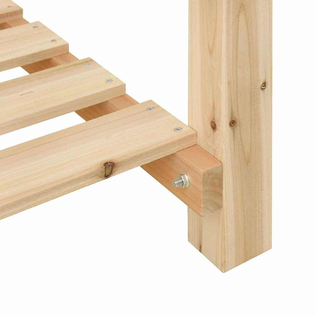 vidaXL Γλάστρα Κήπου Μπεζ 60.5 x 60 x 76.5 εκ Στερεό ξύλο έλατου