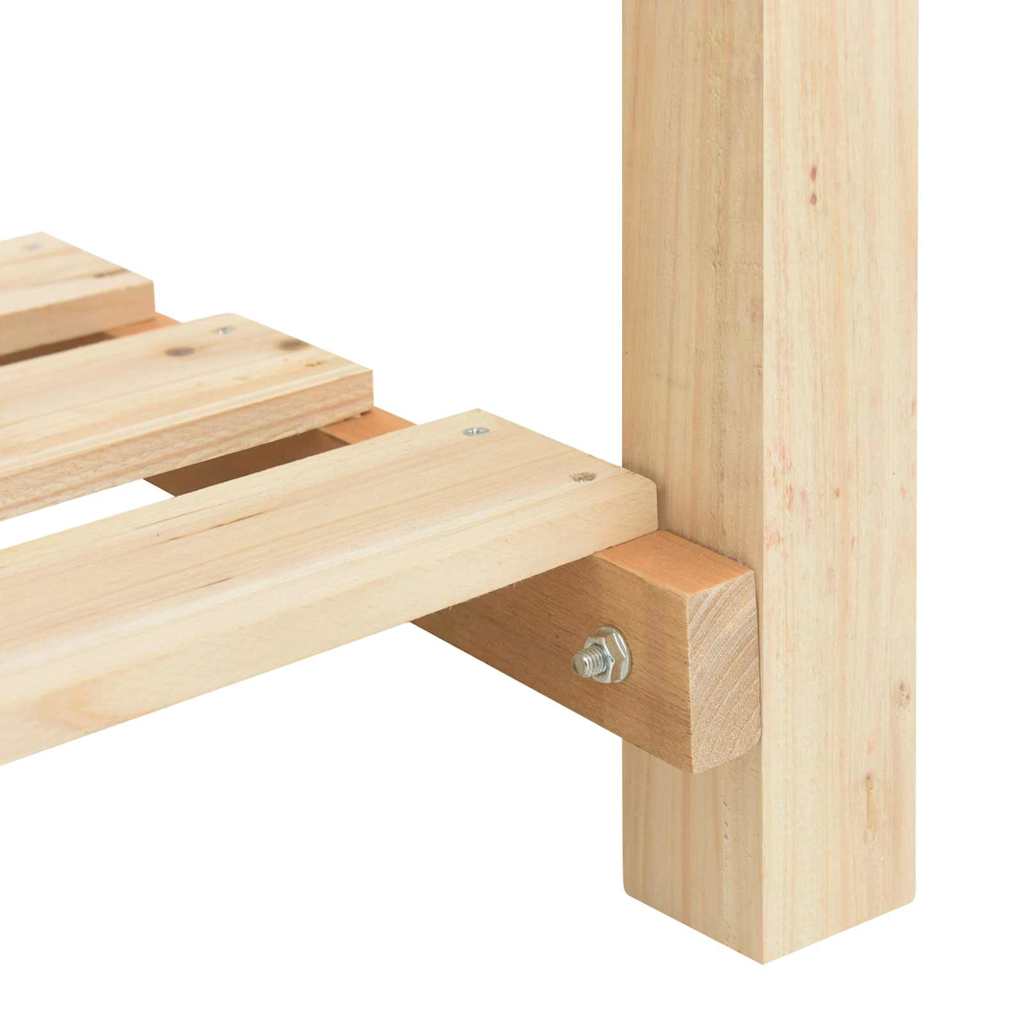 vidaXL Γλάστρα Κήπου Μπεζ 115 x 59 x 76.5 εκ Στερεό ξύλο έλατου