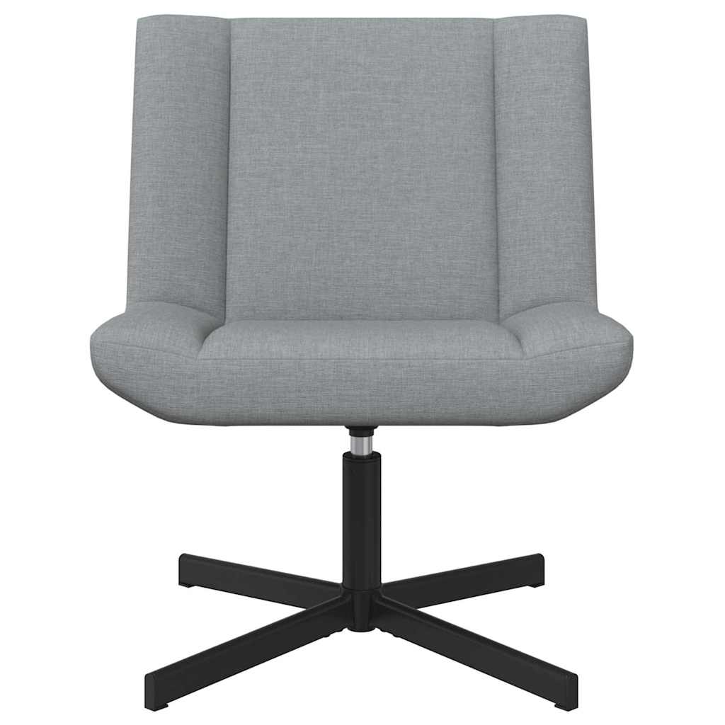 vidaXL Περιστρεφόμενη καρέκλα Ανοιχτό γκρι 63 x 75 x 76 εκ ύφασμα