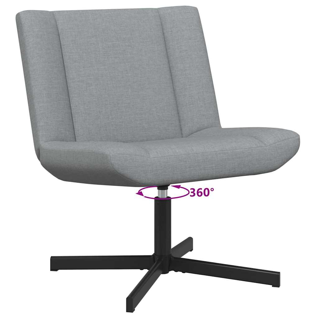 vidaXL Περιστρεφόμενη καρέκλα Ανοιχτό γκρι 63 x 75 x 76 εκ ύφασμα