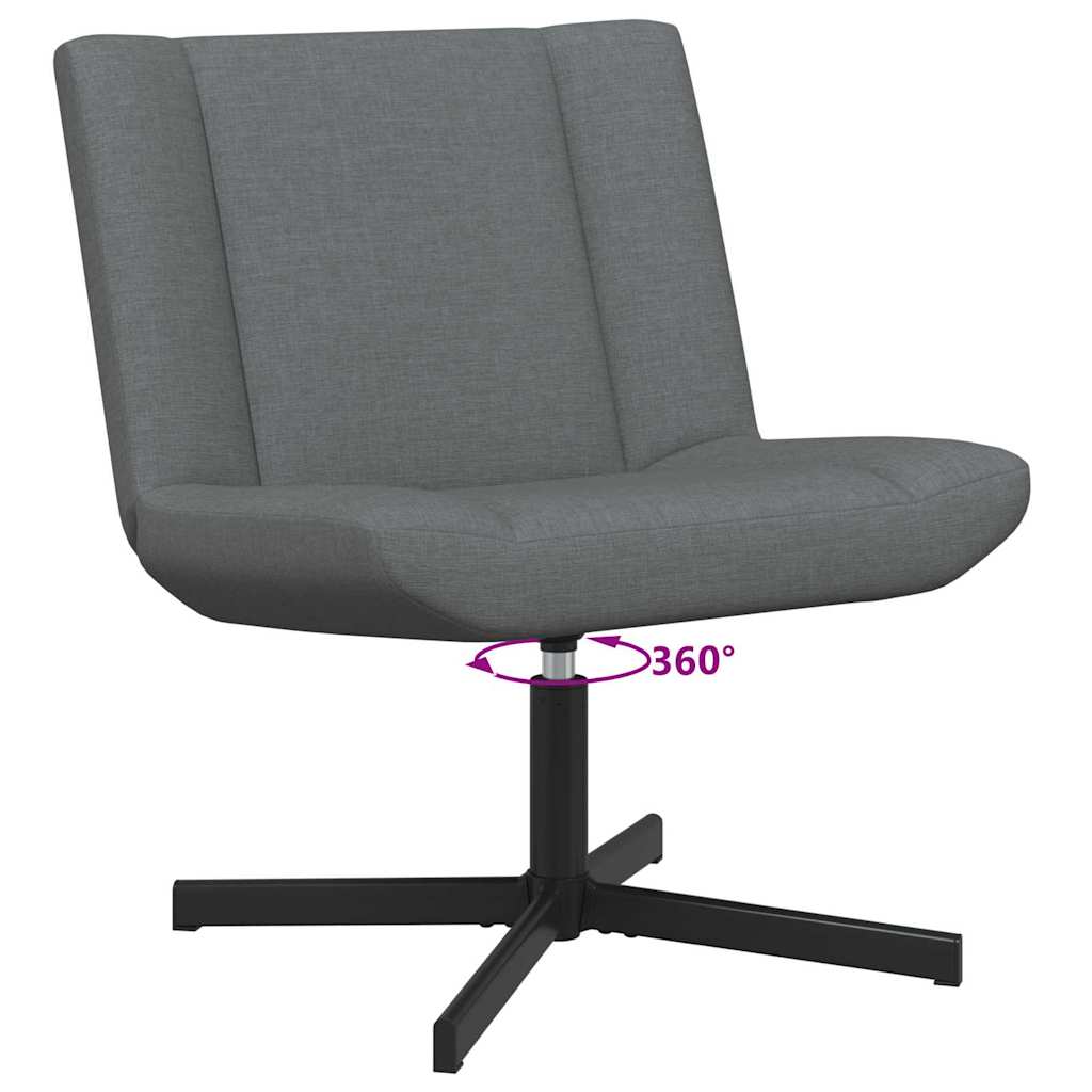 vidaXL Περιστρεφόμενη καρέκλα Σκούρο Γκρι 63 x 75 x 76 εκ ύφασμα
