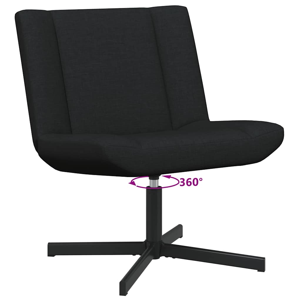 vidaXL Περιστρεφόμενη καρέκλα Μαύρο 63 x 75 x 76 εκ ύφασμα