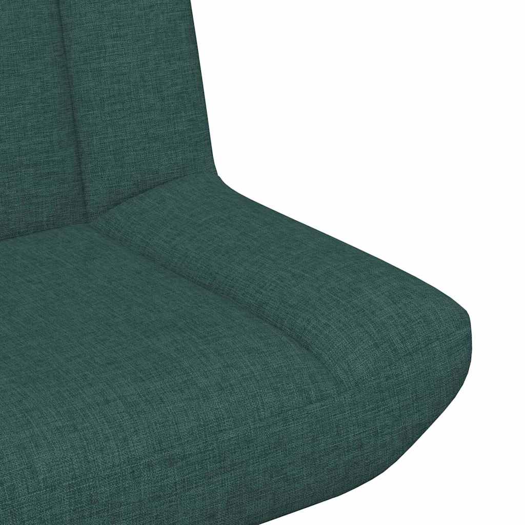 vidaXL Περιστρεφόμενη καρέκλα Σκούρο Πράσινο 63 x 75 x 76 εκ ύφασμα