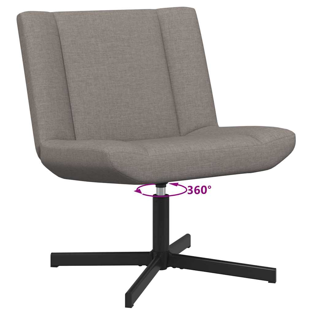 vidaXL Περιστρεφόμενη καρέκλα Taupe 63 x 75 x 76 εκ ύφασμα