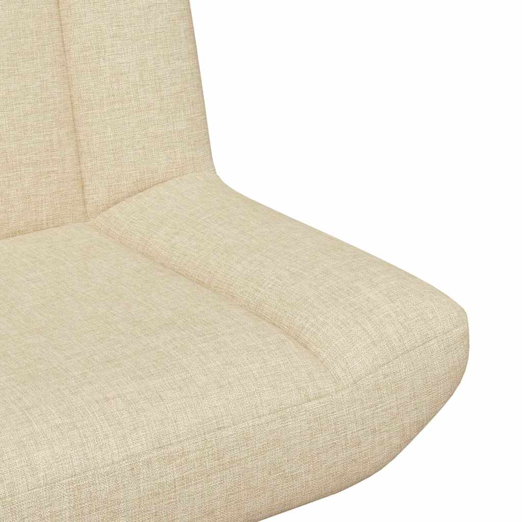 vidaXL Περιστρεφόμενη καρέκλα Κρεμ 63 x 75 x 76 εκ ύφασμα