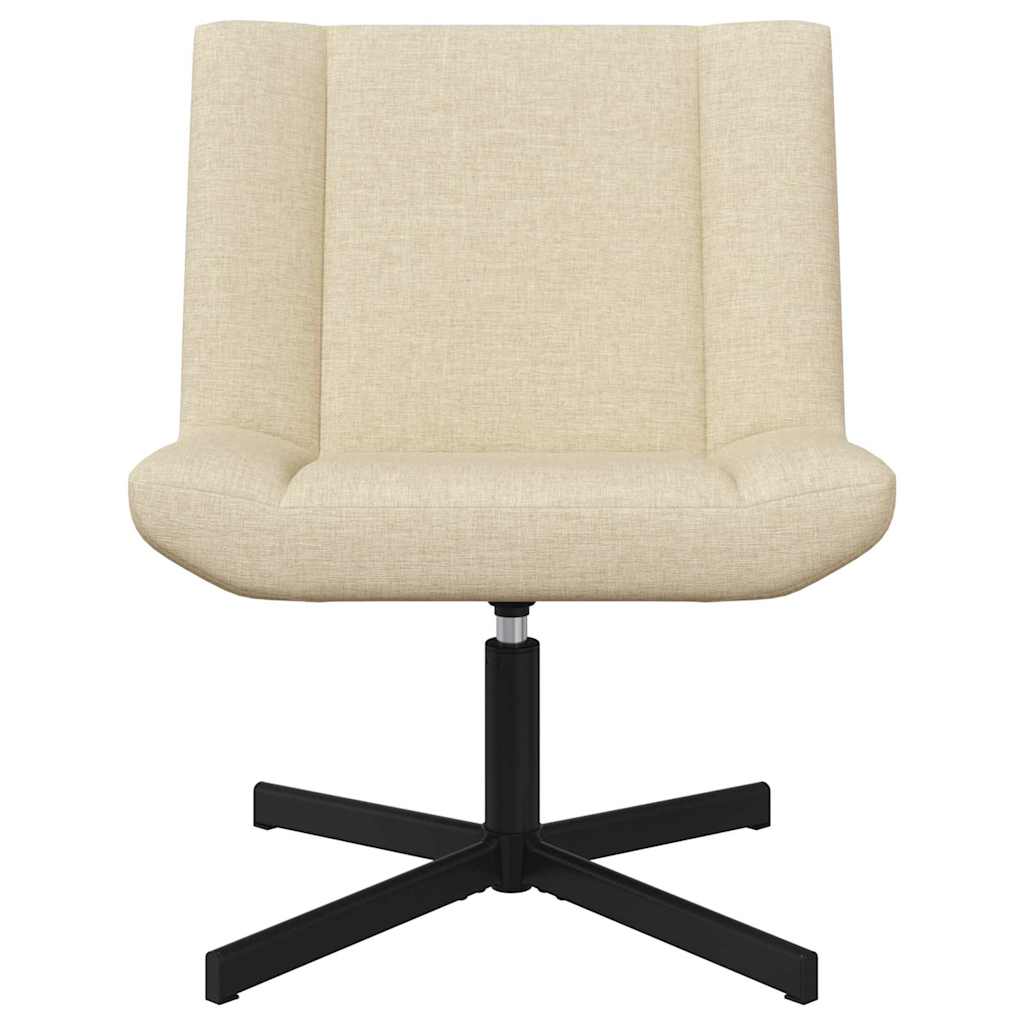vidaXL Περιστρεφόμενη καρέκλα Κρεμ 63 x 75 x 76 εκ ύφασμα