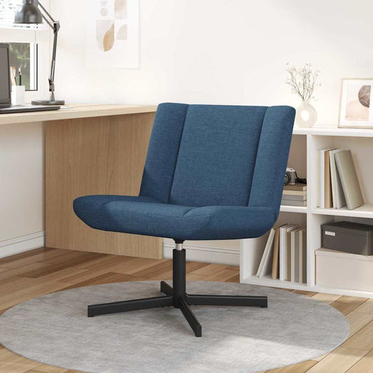 vidaXL Περιστρεφόμενη καρέκλα Μπλε 63 x 75 x 76 εκ ύφασμα