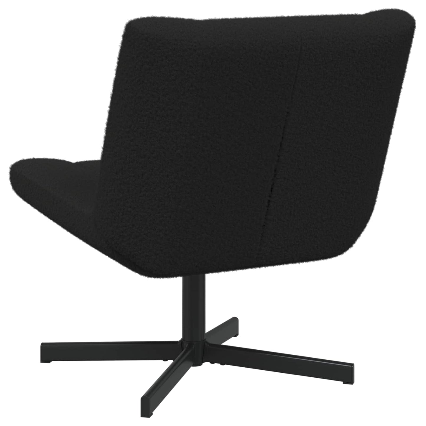 vidaXL Περιστρεφόμενη καρέκλα Μαύρο 63 x 75 x 76 εκ Δέρμα Πρόβατου