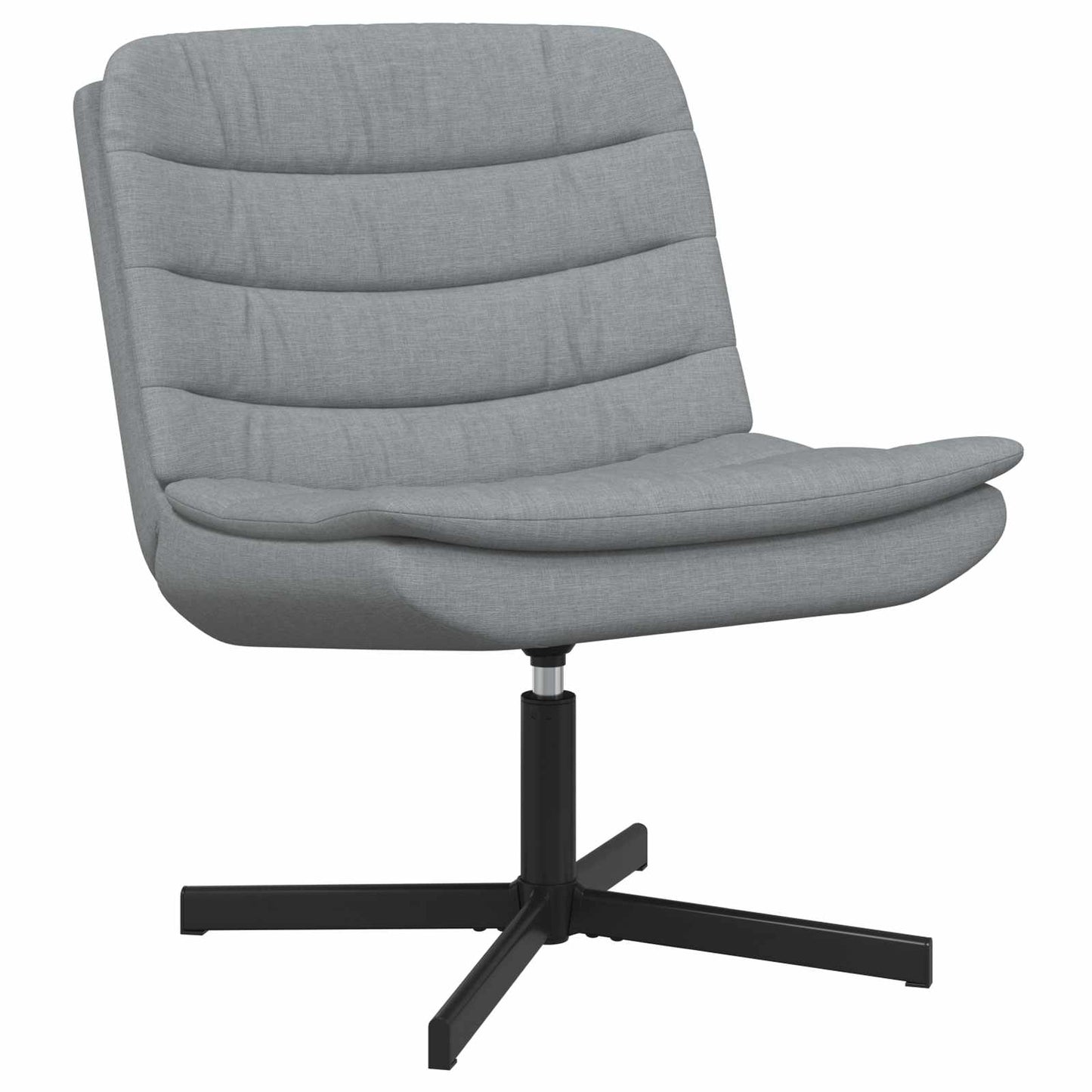vidaXL Περιστρεφόμενη καρέκλα Ανοιχτό γκρι 63 x 75 x 76 εκ ύφασμα