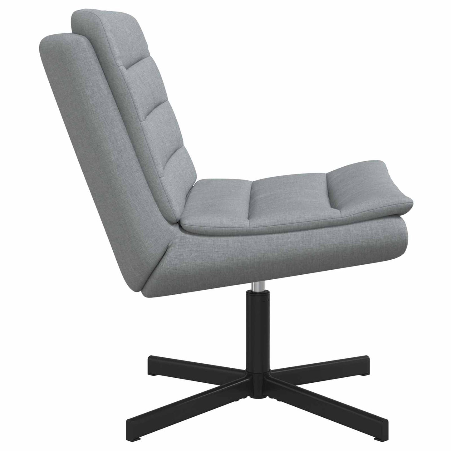 vidaXL Περιστρεφόμενη καρέκλα Ανοιχτό γκρι 63 x 75 x 76 εκ ύφασμα