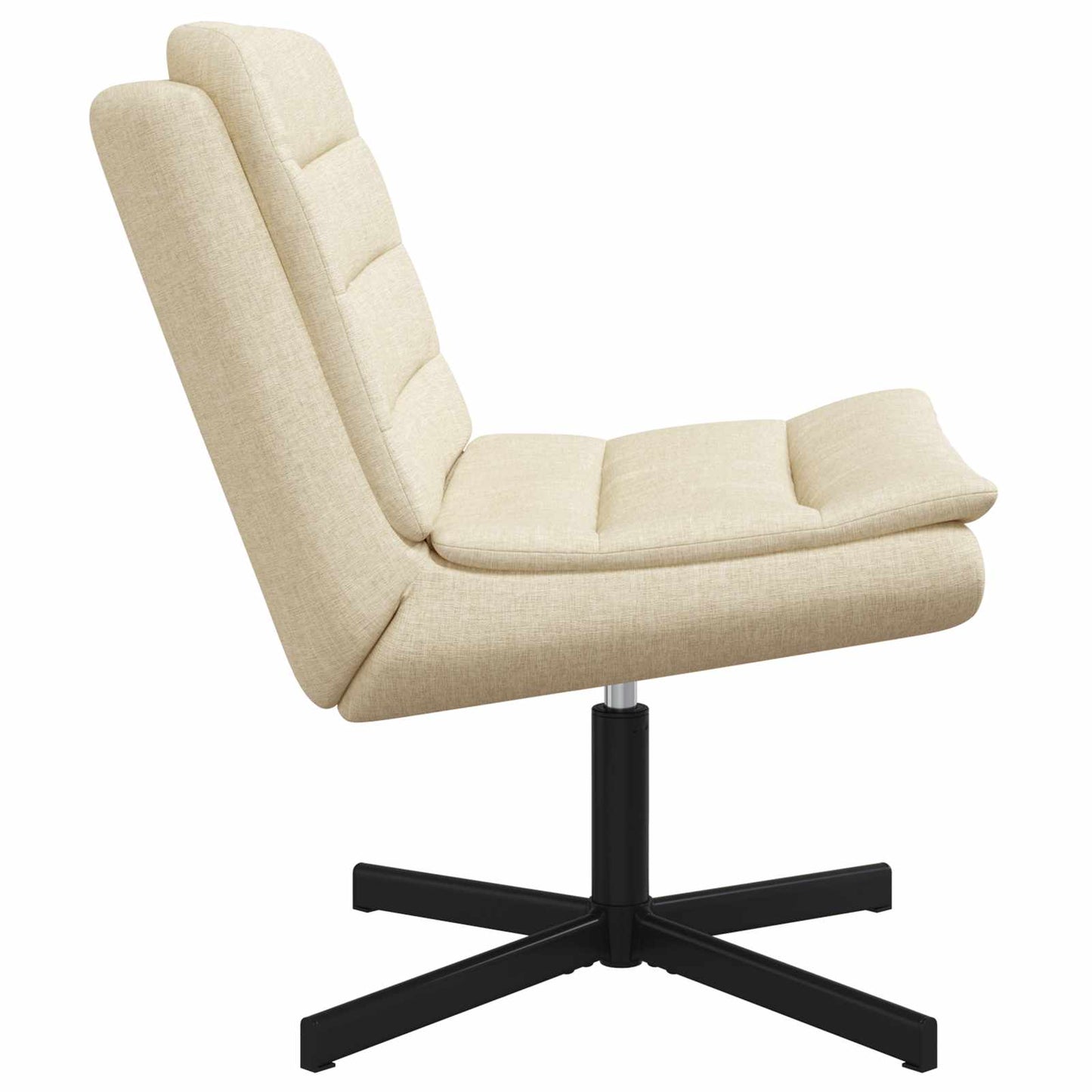 vidaXL Περιστρεφόμενη καρέκλα Κρεμ 63 x 75 x 76 εκ ύφασμα