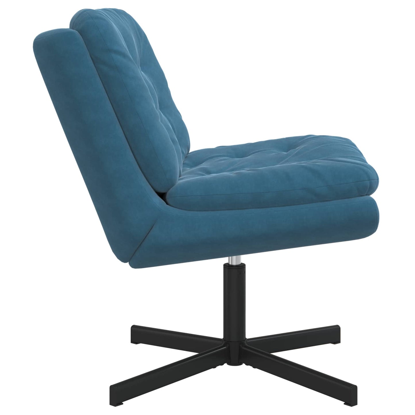 vidaXL Γυριστή Χαλαρωτική Καρέκλα Μπλε 63 x 75 x 76 εκ Βελούδο