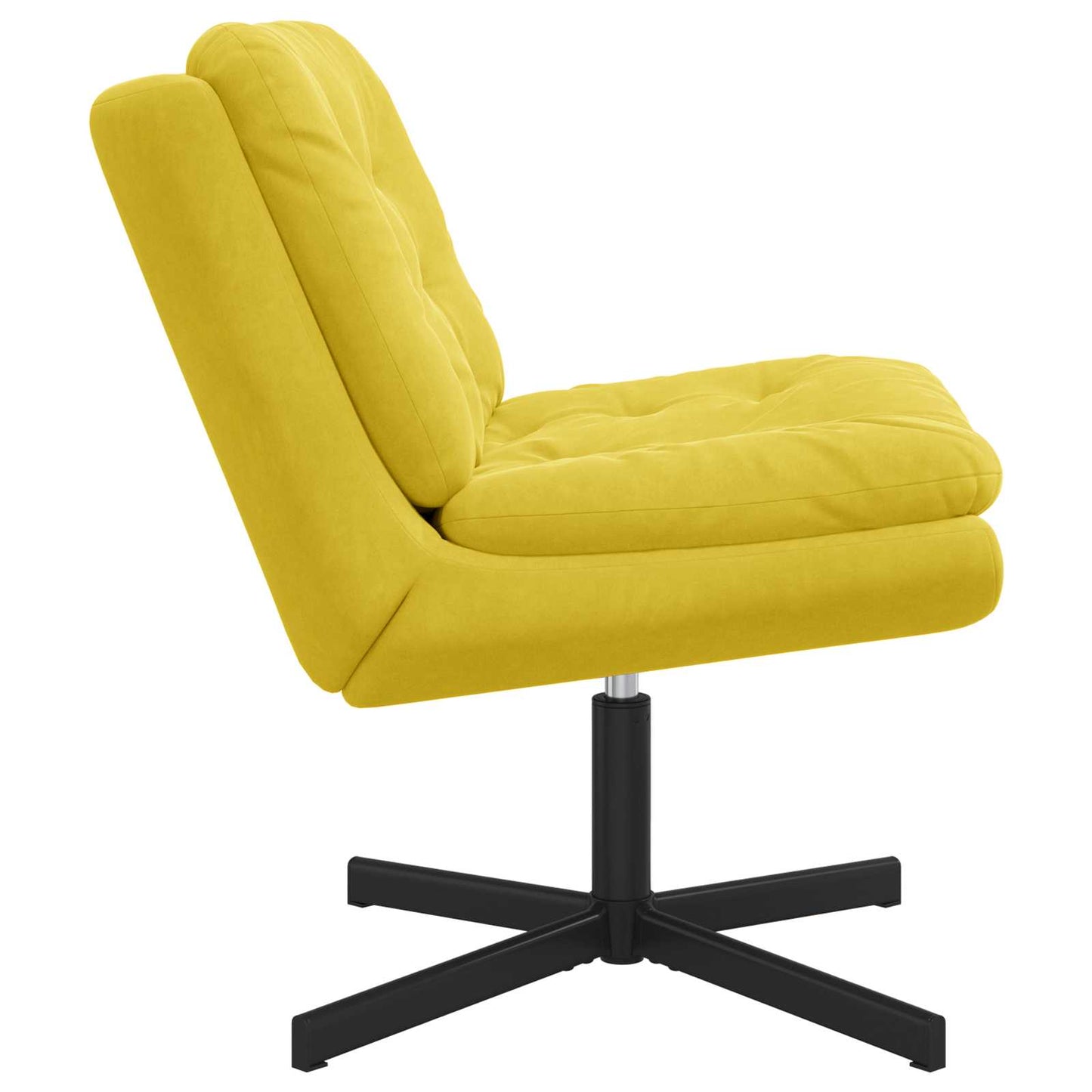 vidaXL Γυριστή Χαλαρωτική Καρέκλα Κίτρινο 63 x 75 x 76 εκ Βελούδο