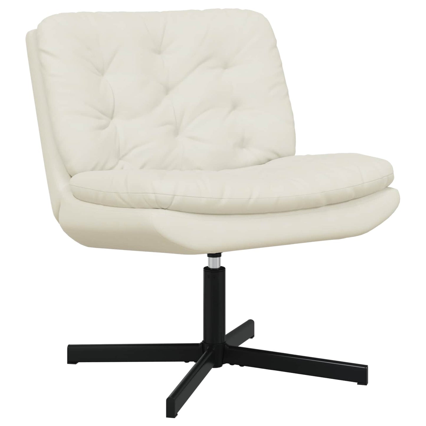 vidaXL Γυριστή Χαλαρωτική Καρέκλα Κρεμ 63 x 75 x 76 εκ Βελούδο