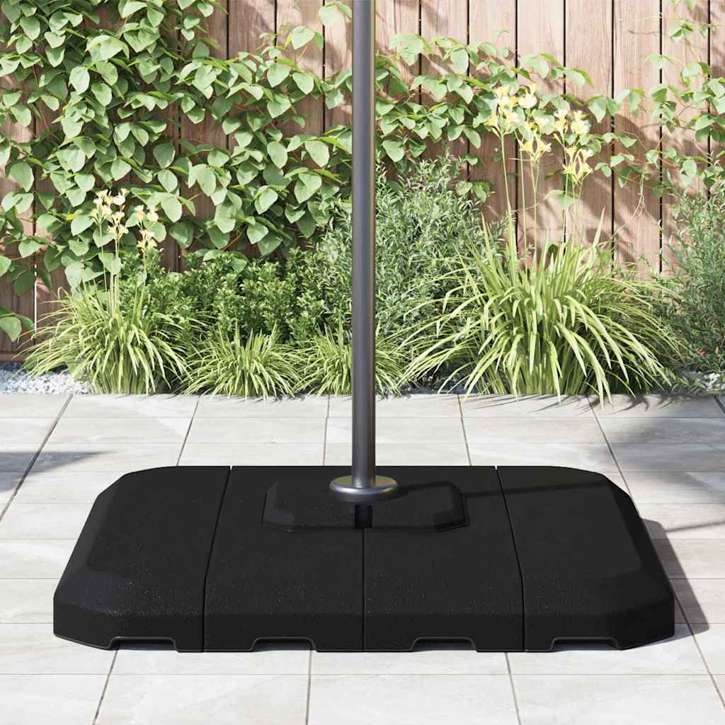 vidaXL Σετ Βάσης Ανεμογεννήτριας 4 pcs Μαύρο 98 x 98 x 13 εκ. Πλαστικό