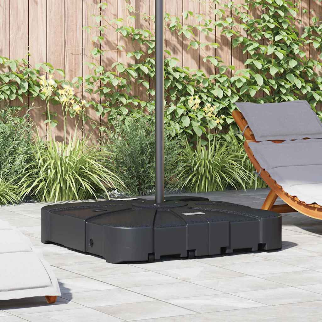 vidaXL Σετ Βάσης Ανεμογεννήτριας 2 pcs Μαύρο 88 x 88 x 19 εκ. Πλαστικό