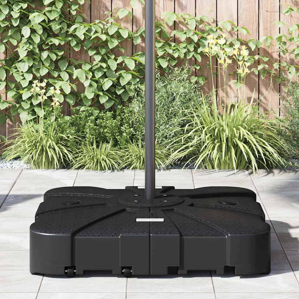 vidaXL Σετ Βάσης Ανεμογεννήτριας 2 pcs Μαύρο 88 x 88 x 19 εκ. Πλαστικό