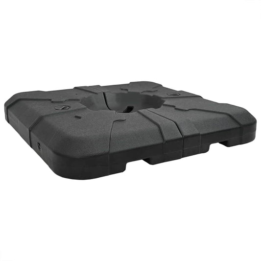 vidaXL Σετ Βάσης Ομπρέλας 2 pcs Μαύρο 88.5 x 88.5 x 12 εκ. Πλαστικό
