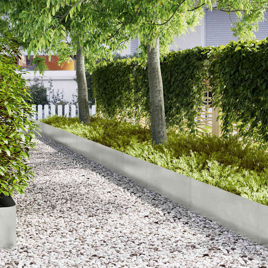 vidaXL Περιγράμματα γκαζόν 30 pcs Ασημί 100 x 0.5 x 30 εκ