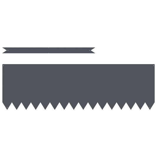 vidaXL Περίγραμμα γκαζόν 50 pcs Ανθρακί 100 x 0.05 x 20 εκ