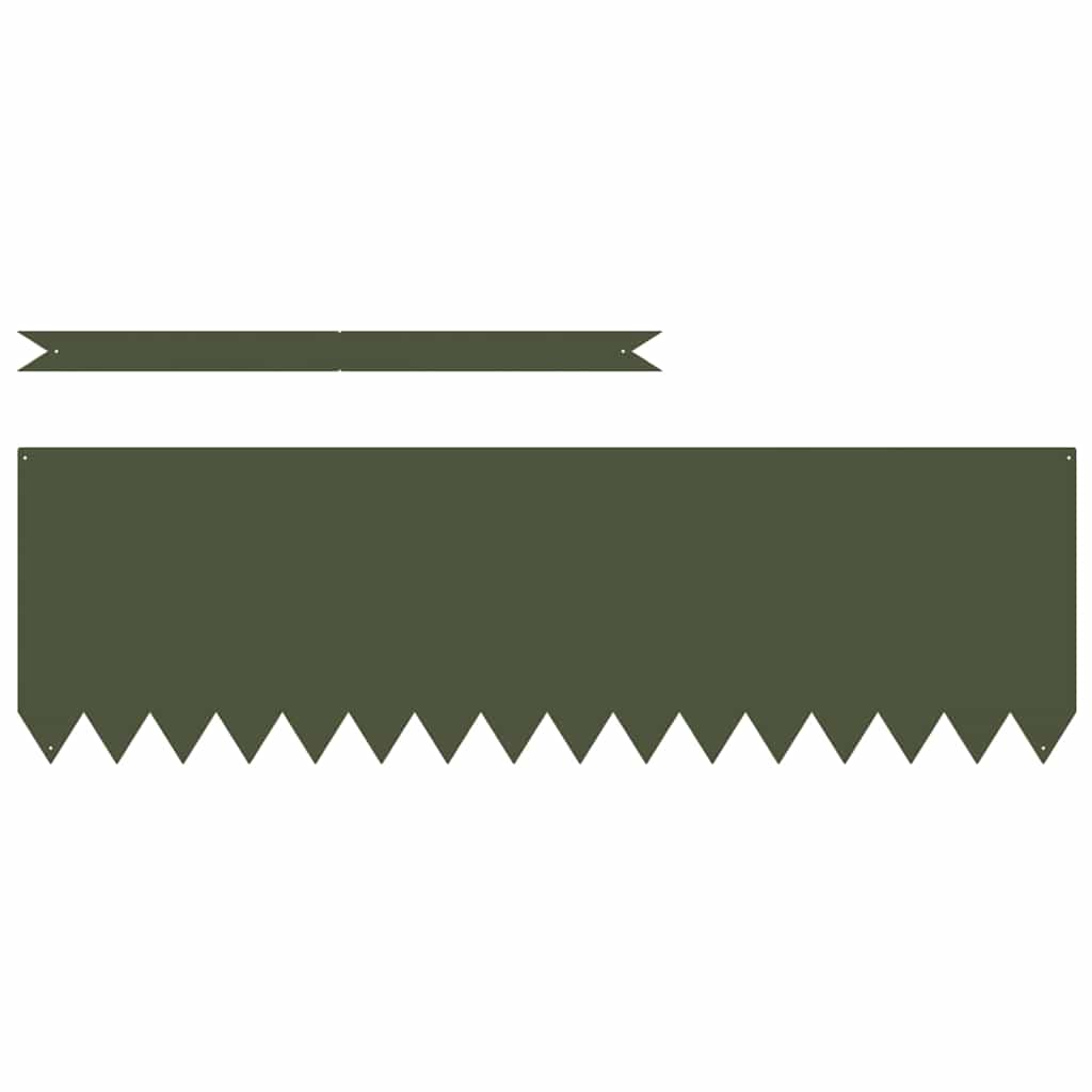 vidaXL Περιγράμματα γκαζόν 50 pcs Λαδί 100 x 0.5 x 30 εκ Ατσάλι