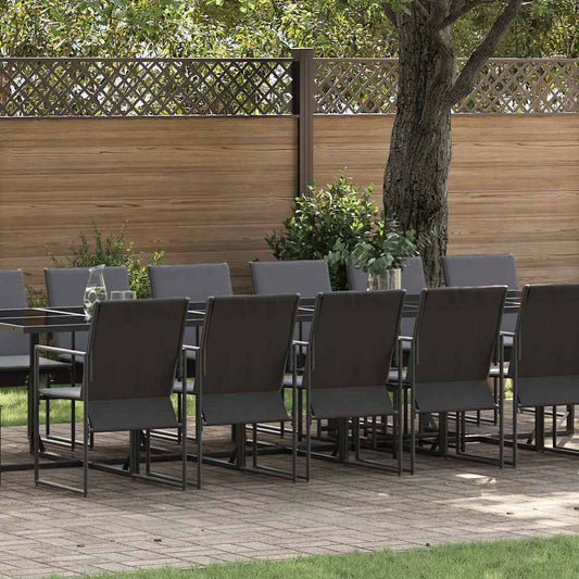 vidaXL Σέτ φαγητού για κήπο 17 pcs Μαύρο Ατσάλι