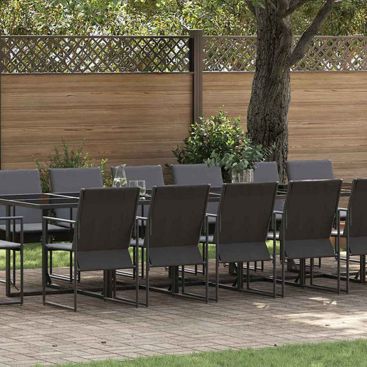 vidaXL Σέτ φαγητού για κήπο 17 pcs Μαύρο Ατσάλι