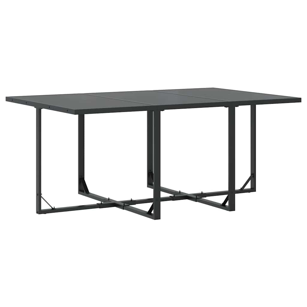 vidaXL Σέτ φαγητού για κήπο 7 pcs Μαύρο Ατσάλι