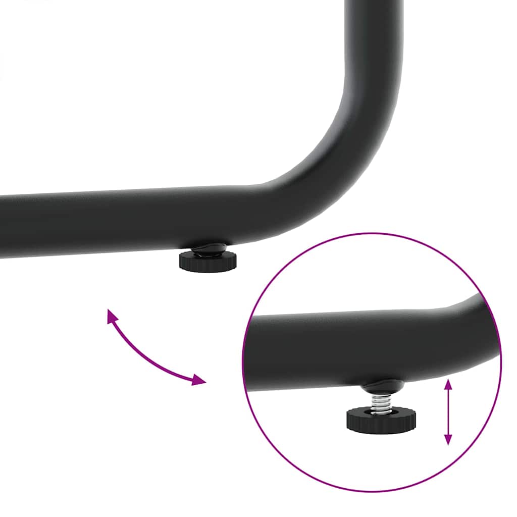 vidaXL Σέτ φαγητού για κήπο 11 pcs Μαύρο Ατσάλι